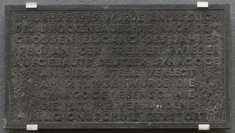 Datei:50679 Reischplatz6 Gedenktafel Synagoge.jpg